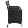2-Sitzer-Gartensofa mit Tisch und Hockern schwarzes Rattan-Poly von vidaXL, Outdoor-Sofas - Ref: Foro24-44451, Preis: 225,54 ...