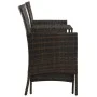 Garden sofa for 2 people with a table and black poly rattan stools by vidaXL, Outdoor sofas - Ref: Foro24-44451, Price: 219,4...