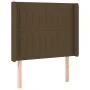 Cama box spring colchón y luces LED tela marrón oscuro 90x190cm de , Camas y somieres - Ref: Foro24-3138440, Precio: 331,59 €...