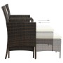 2-Sitzer-Gartensofa mit Tisch und Hockern schwarzes Rattan-Poly von vidaXL, Outdoor-Sofas - Ref: Foro24-44451, Preis: 225,54 ...