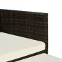 Garden sofa for 2 people with a table and black poly rattan stools by vidaXL, Outdoor sofas - Ref: Foro24-44451, Price: 219,4...