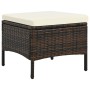 2-Sitzer-Gartensofa mit Tisch und Hockern schwarzes Rattan-Poly von vidaXL, Outdoor-Sofas - Ref: Foro24-44451, Preis: 225,54 ...