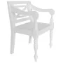 Batavia chairs 2 units solid white mahogany wood by , dining chairs - Ref: Foro24-246963, Price: 243,21 €, Discount: %