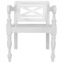 Batavia Stühle 2 Einheiten aus massivem weißem Mahagoniholz von , Essstühle - Ref: Foro24-246963, Preis: 238,60 €, Rabatt: %