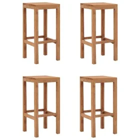Taburetes de barra de cocina 4 unidades madera maciza de teca de , Taburetes de cocina - Ref: Foro24-287233, Precio: 212,98 €...