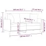 2-seater sofa with light gray fabric cushions 140 cm by , Sofas - Ref: Foro24-3200909, Price: 230,44 €, Discount: %