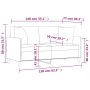 2-Sitzer-Sofa mit hellgrauen Stoffkissen 140 cm von , Sofas - Ref: Foro24-3200909, Preis: 234,33 €, Rabatt: %
