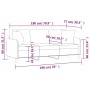 3-seater sofa with black fabric cushions 180 cm by , Sofas - Ref: Foro24-3200921, Price: 376,00 €, Discount: %