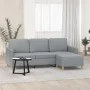 3-seater sofa with light gray fabric stool 180 cm by , Sofas - Ref: Foro24-3201192, Price: 313,49 €, Discount: %