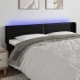 Cabecero con LED cuero sintético negro 203x16x78/88 cm de , Cabeceros y pies de cama - Ref: Foro24-3123204, Precio: 65,12 €, ...