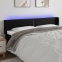 Kopfteil mit LED, schwarzem Kunstleder, 203 x 16 x 78/88 cm von , Kopf- und Fußteile - Ref: Foro24-3123204, Preis: 65,63 €, R...