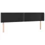 Kopfteil mit LED, schwarzem Kunstleder, 203 x 16 x 78/88 cm von , Kopf- und Fußteile - Ref: Foro24-3123204, Preis: 65,12 €, R...