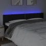 Cabecero con LED cuero sintético negro 203x16x78/88 cm de , Cabeceros y pies de cama - Ref: Foro24-3123204, Precio: 65,12 €, ...