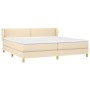 Box spring bed with cream fabric mattress 200x200 cm by , Beds and slatted bases - Ref: Foro24-3126754, Price: 544,26 €, Disc...