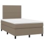 Boxspringbett mit Matratze und LED-Stoff in Taupegrau, 120 x 200 cm von , Betten und Lattenroste - Ref: Foro24-3134785, Preis...