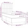 Box spring bed with mattress and LED dark green velvet 90x190 cm by , Beds and slatted bases - Ref: Foro24-3136218, Price: 31...