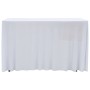 Elastic table covers 2 units with skirt 183x76x74 cm white by vidaXL, Covers - Ref: Foro24-133585, Price: 32,11 €, Discount: %