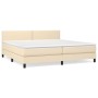Box spring bed with cream fabric mattress 200x200 cm by , Beds and slatted bases - Ref: Foro24-3140006, Price: 531,20 €, Disc...