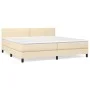 Box spring bed with cream fabric mattress 200x200 cm by , Beds and slatted bases - Ref: Foro24-3140006, Price: 531,38 €, Disc...