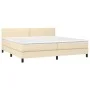Box spring bed with cream fabric mattress 200x200 cm by , Beds and slatted bases - Ref: Foro24-3140006, Price: 531,38 €, Disc...