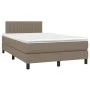 Box spring bed with taupe gray fabric mattress 120x200 cm by , Beds and slatted bases - Ref: Foro24-3140205, Price: 345,52 €,...