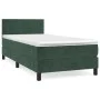 Box spring bed with dark green velvet mattress 90x190 cm by , Beds and slatted bases - Ref: Foro24-3141158, Price: 293,36 €, ...