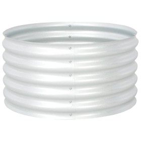 Arriate de acero galvanizado plateado 80x80x44 cm de vidaXL, Maceteros y jardineras - Ref: Foro24-45520, Precio: 100,41 €, De...
