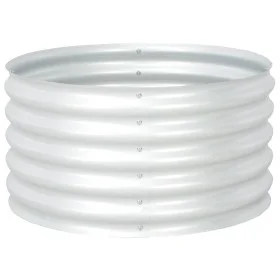 Arriate de acero galvanizado plateado 80x80x44 cm de vidaXL, Maceteros y jardineras - Ref: Foro24-45520, Precio: 89,90 €, Des...
