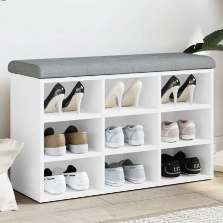Bank Schuhmacher aus weißem Ingenieurholz 82x32x50 cm von , Bänke für Hallen und Lager - Ref: Foro24-835103, Preis: 63,36 €, ...