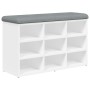 Banco zapatero madera de ingeniería blanco 82x32x50 cm by , Benches for halls and storage - Ref: Foro24-835103, Price: 64,28 ...