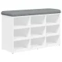 Bank Schuhmacher aus weißem Ingenieurholz 82x32x50 cm von , Bänke für Hallen und Lager - Ref: Foro24-835103, Preis: 63,36 €, ...