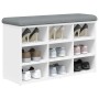 Banco zapatero madera de ingeniería blanco 82x32x50 cm by , Benches for halls and storage - Ref: Foro24-835103, Price: 64,28 ...