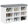 Bank Schuhmacher aus weißem Ingenieurholz 82x32x50 cm von , Bänke für Hallen und Lager - Ref: Foro24-835103, Preis: 63,36 €, ...