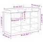 Banco zapatero madera de ingeniería blanco 82x32x50 cm by , Benches for halls and storage - Ref: Foro24-835103, Price: 64,28 ...