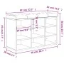 Bank Schuhmacher aus weißem Ingenieurholz 82x32x50 cm von , Bänke für Hallen und Lager - Ref: Foro24-835103, Preis: 63,36 €, ...