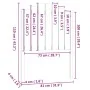 Bettkopfteil aus massivem Kiefernholz, 81 x 4 x 110 cm von , Kopf- und Fußteile - Ref: Foro24-818445, Preis: 47,47 €, Rabatt: %