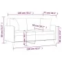 2-seater sofa with black fabric cushions 140 cm by , Sofas - Ref: Foro24-3200913, Price: 224,62 €, Discount: %