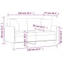 2-Sitzer-Sofa mit schwarzen Stoffkissen 140 cm von , Sofas - Ref: Foro24-3200913, Preis: 228,25 €, Rabatt: %