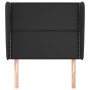 Headboard with black synthetic leather ears 103x23x118/128cm by , Headboards and footboards - Ref: Foro24-3117900, Price: 68,...
