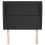 Headboard with black synthetic leather ears 103x23x118/128cm by , Headboards and footboards - Ref: Foro24-3117900, Price: 66,...