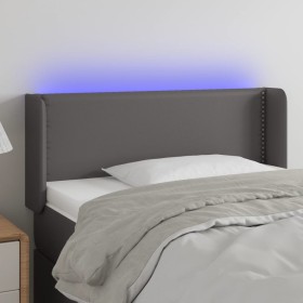 Headboard with LED gray synthetic leather 83x16x78/88 cm by , Headboards and footboards - Ref: Foro24-3123172, Price: 45,50 €...