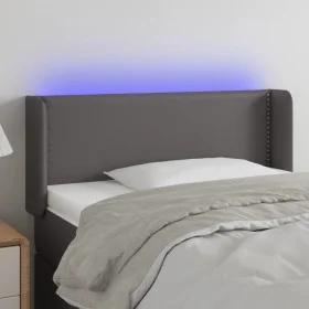 Headboard with LED gray synthetic leather 83x16x78/88 cm by , Headboards and footboards - Ref: Foro24-3123172, Price: 47,69 €...