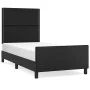 Bed frame with headboard black synthetic leather 100x200cm by , Beds and slatted bases - Ref: Foro24-3125494, Price: 132,95 €...