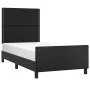 Bed frame with headboard black synthetic leather 100x200cm by , Beds and slatted bases - Ref: Foro24-3125494, Price: 132,95 €...