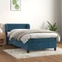 Box spring bed with dark blue velvet mattress 90x200 cm by , Beds and slatted bases - Ref: Foro24-3127413, Price: 317,87 €, D...