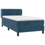 Box spring bed with dark blue velvet mattress 90x200 cm by , Beds and slatted bases - Ref: Foro24-3127413, Price: 317,87 €, D...