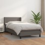 Box spring bed with gray synthetic leather mattress 80x200 cm by , Beds and slatted bases - Ref: Foro24-3130689, Price: 277,1...