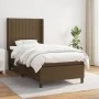 Cama box spring con colchón tela marrón oscuro 90x190 cm de , Camas y somieres - Ref: Foro24-3131556, Precio: 325,79 €, Descu...