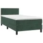 Box spring bed with mattress and LED dark green velvet 90x190 cm by , Beds and slatted bases - Ref: Foro24-3134258, Price: 29...