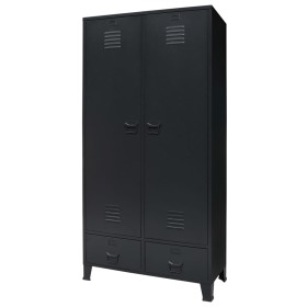 Industrial style metal wardrobe 90x40x180 cm black by vidaXL, Wardrobes - Ref: Foro24-245961, Price: 492,68 €, Discount: %